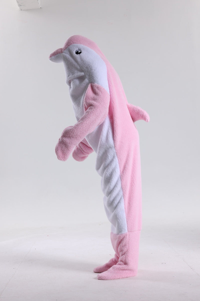 Dolphin & Shark Hooded Blanket – Soft Plush Sleeping Bag for Kids & Adults