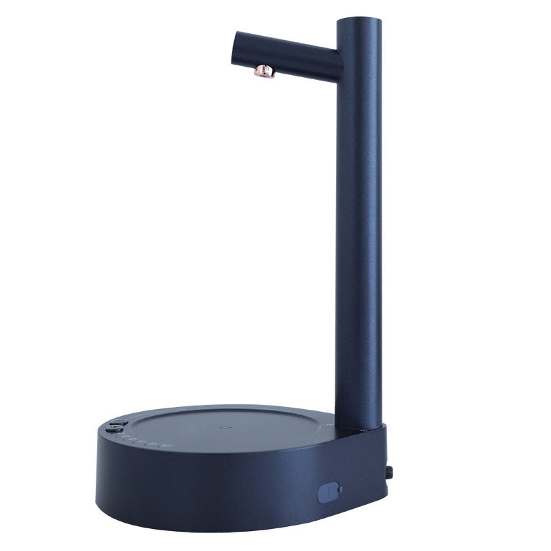 Dark blue faucet on a white background